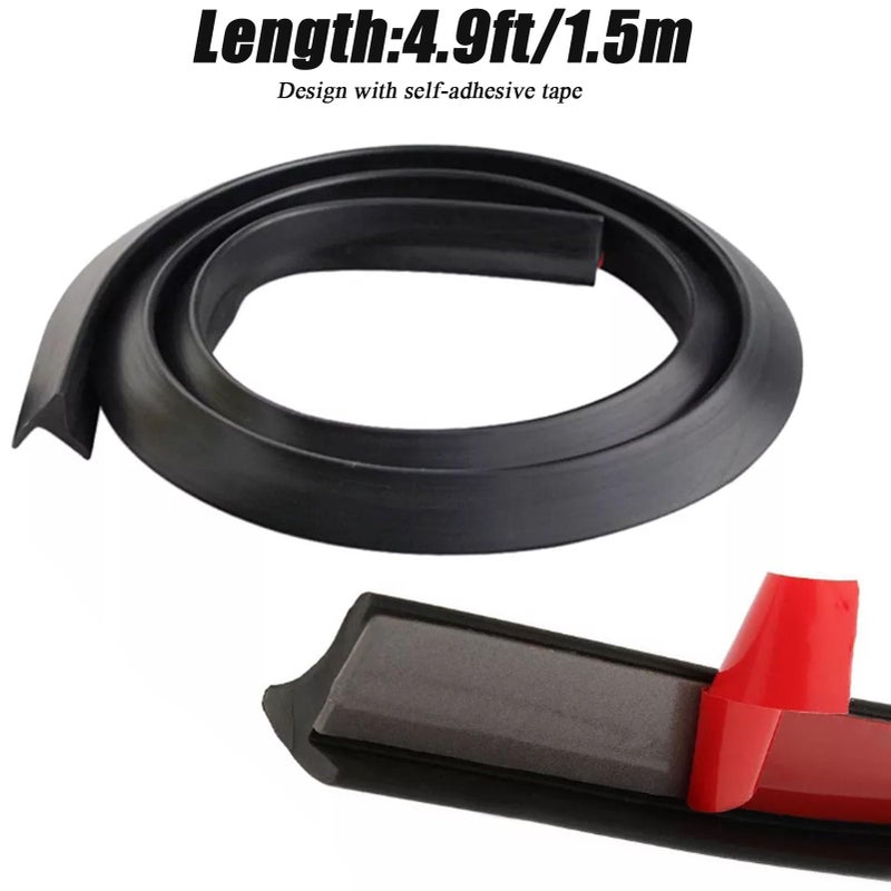 TuTuYa Fender Flares, 4.9Ft/1.5m Universal Car Wheel Fender Extension Moulding Flares Auto Tyre Eyebrow Trim Strip Stick Out Edge,Pack of 4 Pcs - Image 5